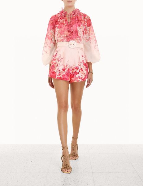 two piece dress 2022 australian designer designs pink floral shirt and linen short casual suit, White
two piece dress 2022 australian designer designs pink floral shirt and linen short casual suit, White