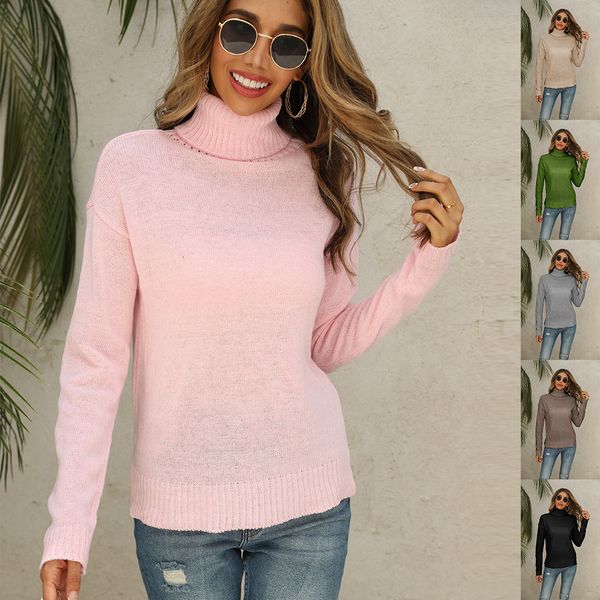 women's sweaters european and american high neck solid basic temperament commuter long sleeve knitting sweater, White;black
women's sweaters european and american high neck solid basic temperament commuter long sleeve knitting sweater, White;black