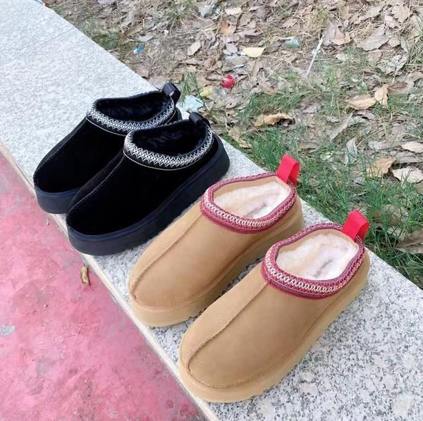 2022 new fashion designer thickened bottom snow boots tazz australian slipper platform fluffy mules warm winter womens fur booties luxurious, Black
2022 new fashion designer thickened bottom snow boots tazz australian slipper platform fluffy mules warm winter womens fur booties luxurious, Black