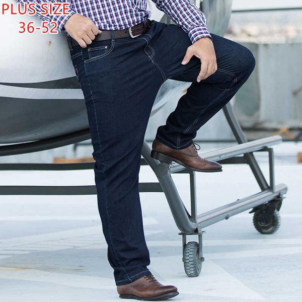 men's jeans autumn winter jeans for men classic dark blue denim trousers high waist stretched straight loose plus size 44 46 48 50 52 p
men's jeans autumn winter jeans for men classic dark blue denim trousers high waist stretched straight loose plus size 44 46 48 50 52 p