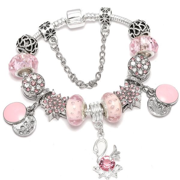 925 sterling silver murano glass charm bead fit european pandora bracelets for women diy pink snowflake & elegant swan charm beads snake cha, Golden;silver
925 sterling silver murano glass charm bead fit european pandora bracelets for women diy pink snowflake & elegant swan charm beads snake cha, Golden;silver