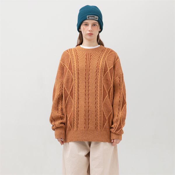 women clothes couples street sweater braided splicing solid crewneck knitted pullover autumn winter warm fashion sweatshirt m32, Black
women clothes couples street sweater braided splicing solid crewneck knitted pullover autumn winter warm fashion sweatshirt m32, Black