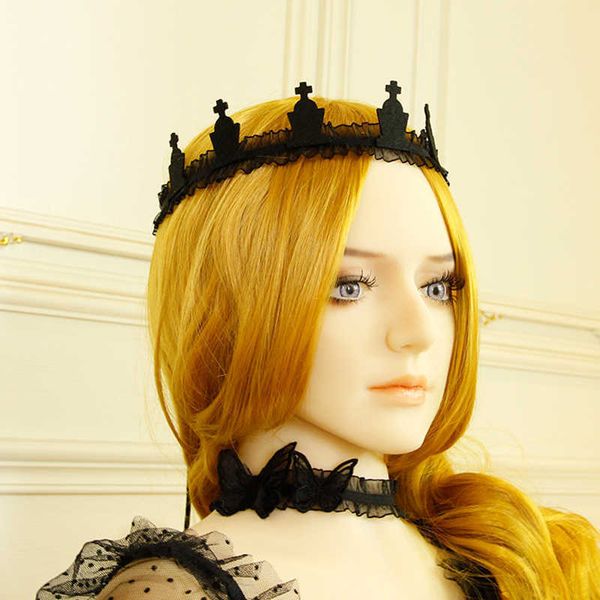 black vampire queen lace headband personality fashion elastic lace headbands crown festival party stage performance hair accessories, Silver
black vampire queen lace headband personality fashion elastic lace headbands crown festival party stage performance hair accessories, Silver