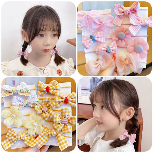 10pcs/set children hair rubber bands baby hair rope girl fabric flower bow jewelry accessories cute circle tied ponytail headpiece br083, Pink 
10pcs/set children hair rubber bands baby hair rope girl fabric flower bow jewelry accessories cute circle tied ponytail headpiece br083, Pink