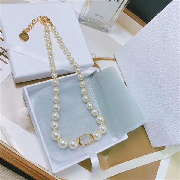 fashion noble and elegant pearl necklaces designer necklace luxury jewelry pendant simple letter pendants chains bangle for women couple wed, Silver
fashion noble and elegant pearl necklaces designer necklace luxury jewelry pendant simple letter pendants chains bangle for women couple wed, Silver