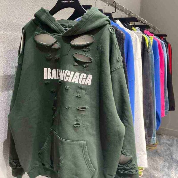 designer balencaigass hoodies correct highest paris perforated letter hoodie sweater loose large mens womens long sleeved jacket, Black
designer balencaigass hoodies correct highest paris perforated letter hoodie sweater loose large mens womens long sleeved jacket, Black