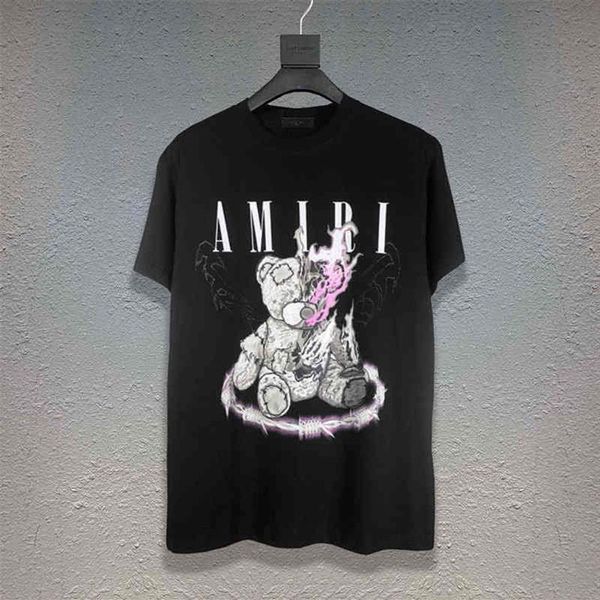 2022 street fashion new us am iri teddy bear print ins casual hip hop high street short sleeve t-shirt for men and women 477210f, White;black
2022 street fashion new us am iri teddy bear print ins casual hip hop high street short sleeve t-shirt for men and women 477210f, White;black