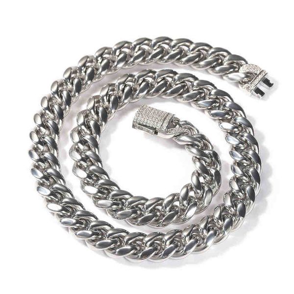 10mm 12mm gold miami iced out cuban link chain stainls steel necklace men's hip hop jewelry, Silver
10mm 12mm gold miami iced out cuban link chain stainls steel necklace men's hip hop jewelry, Silver