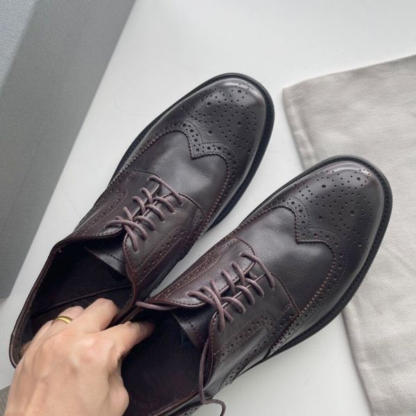men's formal groom dress shoes luxury business designer classic fashion vintage old washed leather work flat party wedding brogue handm, Red;white
men's formal groom dress shoes luxury business designer classic fashion vintage old washed leather work flat party wedding brogue handm, Red;white