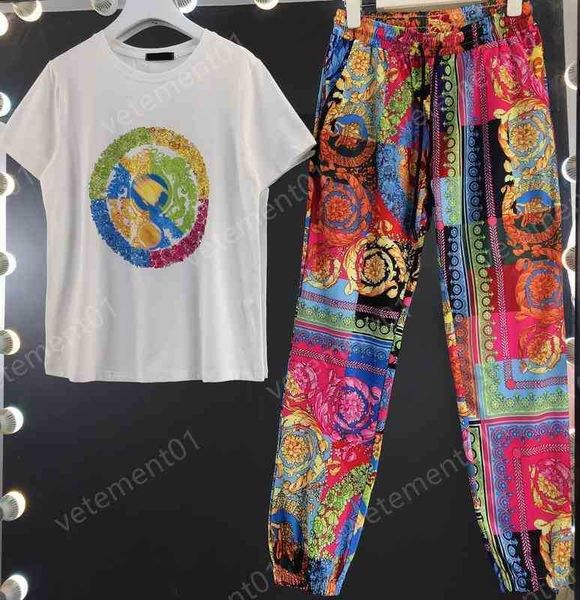 womens two piece pants branded circular graphic casual tee with colourful panelled trousers 2 piece sets luxury designer tracksuits women cl, White
womens two piece pants branded circular graphic casual tee with colourful panelled trousers 2 piece sets luxury designer tracksuits women cl, White