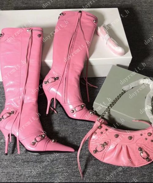 cagole boots designer boots women boot lambskin leather knee-high booties stud buckle embellished side zip shoes pointed toe stiletto heels, Black
cagole boots designer boots women boot lambskin leather knee-high booties stud buckle embellished side zip shoes pointed toe stiletto heels, Black