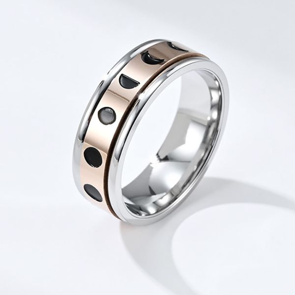 stainless steel anxiety rotatable moon solar ring band solar decompress rings for women men fashion jewelry, Silver
stainless steel anxiety rotatable moon solar ring band solar decompress rings for women men fashion jewelry, Silver
