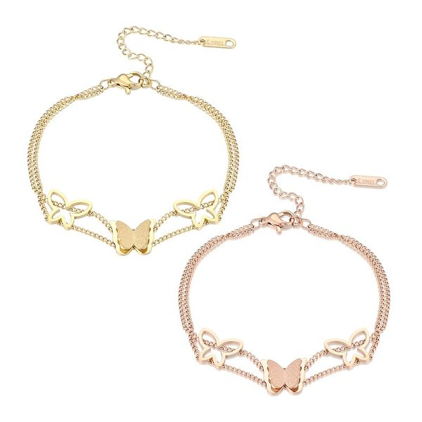 stainless steel butterfly bracelet rose gold chain frosted charms women fashion jewelry gift, Golden;silver
stainless steel butterfly bracelet rose gold chain frosted charms women fashion jewelry gift, Golden;silver