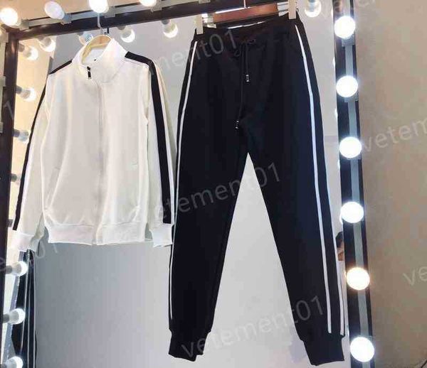 womens two piece pants fashion brand solid zip cardigan jacket with black striped logo print trousers 2 piece sets luxury designer tracksuit, White
womens two piece pants fashion brand solid zip cardigan jacket with black striped logo print trousers 2 piece sets luxury designer tracksuit, White