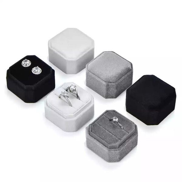 octagon double ring box holder jewelry organizer earrings jewelry storage cases for ceremony girls proposal, Black;white
octagon double ring box holder jewelry organizer earrings jewelry storage cases for ceremony girls proposal, Black;white