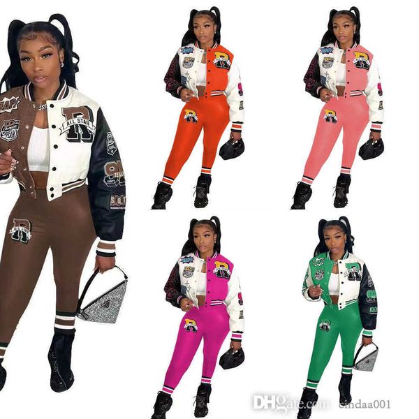 disigner womens tracksuits autumn and winter print double thread jacket fashion club two piece pants set, Gray
disigner womens tracksuits autumn and winter print double thread jacket fashion club two piece pants set, Gray
