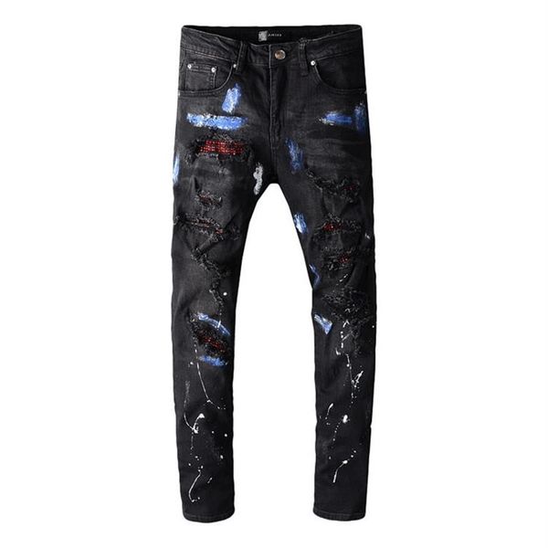 2021 mens designer jeans distressed ripped biker slim fit motorcycle denim for men s fashion jean mans pants pour homm234v, Blue
2021 mens designer jeans distressed ripped biker slim fit motorcycle denim for men s fashion jean mans pants pour homm234v, Blue