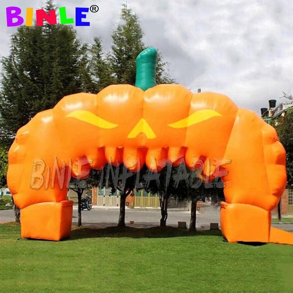 Image of Giant inflatable pumpkin archway halloween arch welcome gate for event decoration