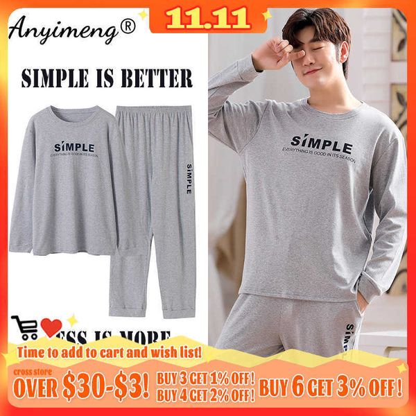 men's sleepwear simple is better autumn winter mens pajama set soft cotton pijamas for man korean sleepwear for boy fashion men casual, Black;brown
men's sleepwear simple is better autumn winter mens pajama set soft cotton pijamas for man korean sleepwear for boy fashion men casual, Black;brown