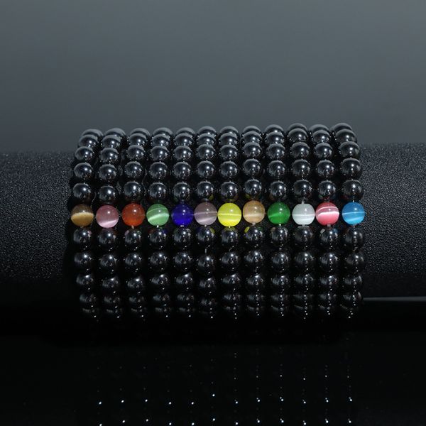 colors cat's eye beaded hematite opal beads bracelet strand adjustable bracelets for women men fashion jewelry, Black
colors cat's eye beaded hematite opal beads bracelet strand adjustable bracelets for women men fashion jewelry, Black