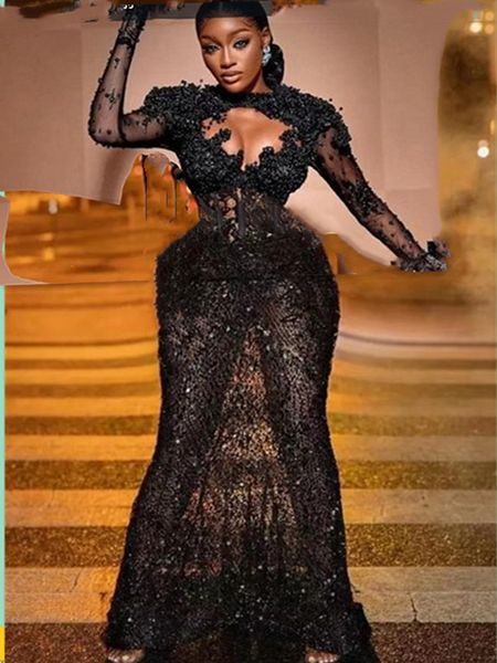illusion black mermaid evening dresses long sleeves pearls sequins beaded lace appliques aso ebi prom party gowns keyhole corset special occ, Black;red
illusion black mermaid evening dresses long sleeves pearls sequins beaded lace appliques aso ebi prom party gowns keyhole corset special occ, Black;red