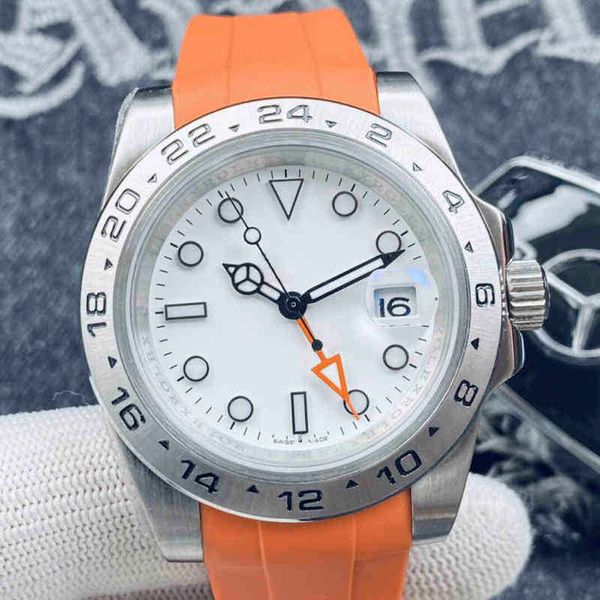 role x wristwatches mechanical mens watch stainless steel silicone strap gmt luminous reloj fashion classic explorer series luxury watches, Slivery;brown
role x wristwatches mechanical mens watch stainless steel silicone strap gmt luminous reloj fashion classic explorer series luxury watches, Slivery;brown