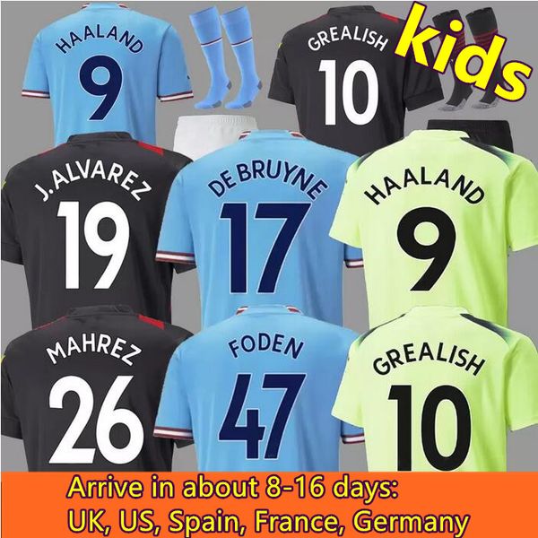 kids soccer jersey haaland manchesters de bruyne 22 23 phillips grealish mahrez foden 2022 2023 child football shirt shorts and socks, Black
kids soccer jersey haaland manchesters de bruyne 22 23 phillips grealish mahrez foden 2022 2023 child football shirt shorts and socks, Black