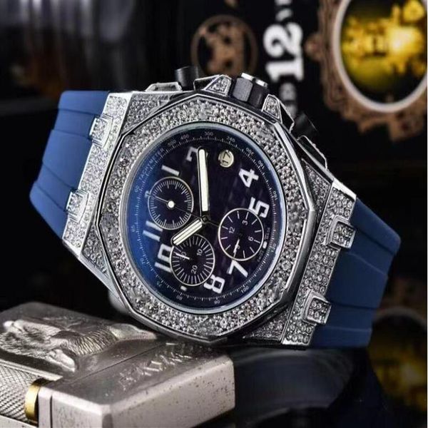 deluxe mens diamonds watch satch all dials working multi-function outdoor children gift students automatic date clock reloj ho292n, Slivery;brown
deluxe mens diamonds watch satch all dials working multi-function outdoor children gift students automatic date clock reloj ho292n, Slivery;brown