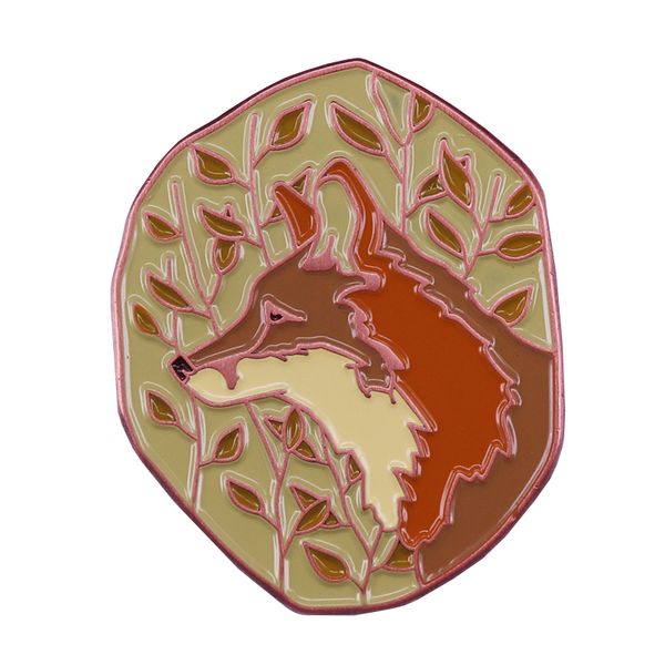 this bright orange enamel pin is a sweet little fox nestled in the leaves on the edge of the woods, Blue
this bright orange enamel pin is a sweet little fox nestled in the leaves on the edge of the woods, Blue