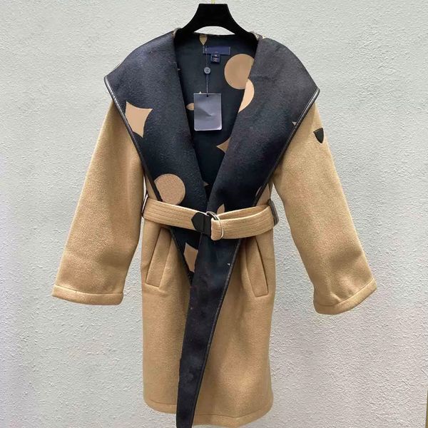 womens wool blends autumn winter outerwear trendy fashion classic letter pattern women coats bathrobe style, Black
womens wool blends autumn winter outerwear trendy fashion classic letter pattern women coats bathrobe style, Black