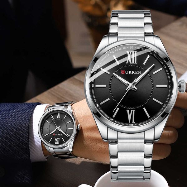watches curren ultra thin stainless steel watch exquisite multifunctional men's quartz watch fashion business clock relogio masculino n, Slivery;brown
watches curren ultra thin stainless steel watch exquisite multifunctional men's quartz watch fashion business clock relogio masculino n, Slivery;brown