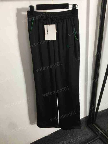 designer womens pants floral print letter logo embroidery drawstring casual straight-leg trousers luxury noble style belt tether casual pant, Black;white
designer womens pants floral print letter logo embroidery drawstring casual straight-leg trousers luxury noble style belt tether casual pant, Black;white