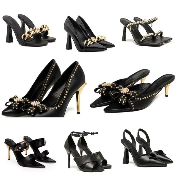 designer luxury dress shoes versace high heel pins sandals fabric cowhide lining foot padding sheepskin rubber outsole heel height 10cm slim, Black
designer luxury dress shoes versace high heel pins sandals fabric cowhide lining foot padding sheepskin rubber outsole heel height 10cm slim, Black