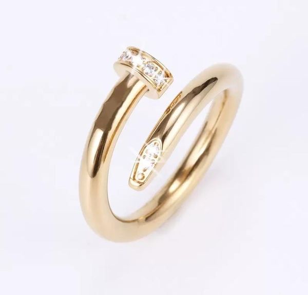 band rings designer jewelry titanium steel diamond rose gold silver fashion classic nail ring for women mens couple girls wedding 6010174 
band rings designer jewelry titanium steel diamond rose gold silver fashion classic nail ring for women mens couple girls wedding 6010174