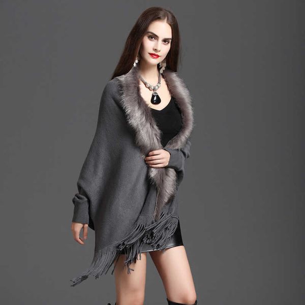 women's fur faux fur fur cardigan cloak women knitting capes coat 2021 autumn new female casual cloak tassel coats women poncho cloak s, Black
women's fur faux fur fur cardigan cloak women knitting capes coat 2021 autumn new female casual cloak tassel coats women poncho cloak s, Black