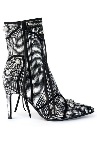 2023 new cowskin leather ankle motorcycle boots knight booties pillage pointed toes zipper rivets knee diamond zipper zip buckle stiletto hi, Black
2023 new cowskin leather ankle motorcycle boots knight booties pillage pointed toes zipper rivets knee diamond zipper zip buckle stiletto hi, Black