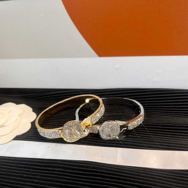 classic bracelets women bangle designer letter bracelet crystal gold plated sier plated stainless steel wedding lovers gift s307, Black
classic bracelets women bangle designer letter bracelet crystal gold plated sier plated stainless steel wedding lovers gift s307, Black