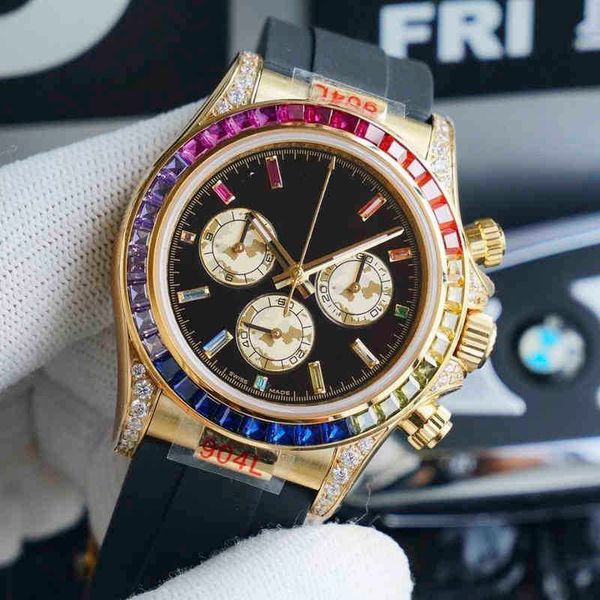 role x wristwatches chronograph series automatic mechanical watch rubber strap gmt reloj inlaid colored stones mens women luxury watches, Slivery;brown
role x wristwatches chronograph series automatic mechanical watch rubber strap gmt reloj inlaid colored stones mens women luxury watches, Slivery;brown