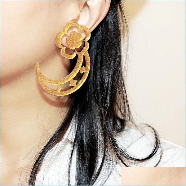 dangle chandelier new flowers moon stud earring for women glitter acrylic crescent earrings trendy jewelry fashion accessories dro dh0x7, Silver
dangle chandelier new flowers moon stud earring for women glitter acrylic crescent earrings trendy jewelry fashion accessories dro dh0x7, Silver