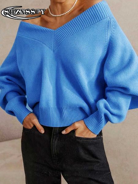 sweaters sweater woman winter 2022 fashion casual vintage oversize female solid v-neck knitted long sleeve autumn pullover women y2211, White;black
sweaters sweater woman winter 2022 fashion casual vintage oversize female solid v-neck knitted long sleeve autumn pullover women y2211, White;black