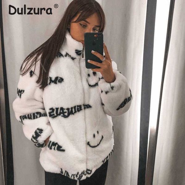 women's fur faux gothic punk girls letter print rabbit coat women winter 2021 thicken jacket harajuku fashion oversized overcoats t2211, Black
women's fur faux gothic punk girls letter print rabbit coat women winter 2021 thicken jacket harajuku fashion oversized overcoats t2211, Black