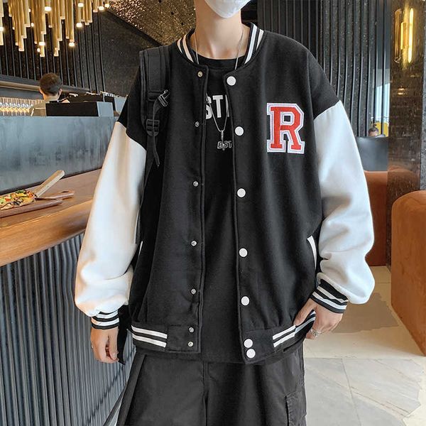 men's jackets new fashion black baseball jersey casual cardigan couple's coat male clothes spring and autumn loose plus size y2302, Black;brown
men's jackets new fashion black baseball jersey casual cardigan couple's coat male clothes spring and autumn loose plus size y2302, Black;brown