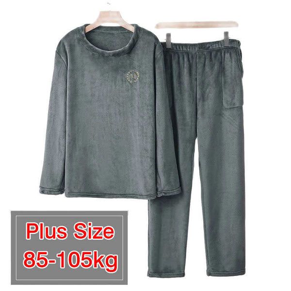 men's sleepwear 50-100kg flannel men's pajamas winter plus velvet long sleeve sleepwear male homewear plus size thicken pajama pan, Black;brown
men's sleepwear 50-100kg flannel men's pajamas winter plus velvet long sleeve sleepwear male homewear plus size thicken pajama pan, Black;brown