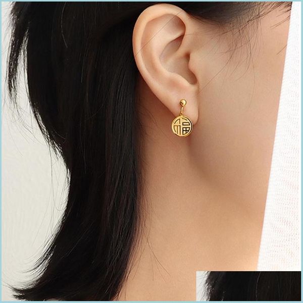 stud stud vintage chinese happy earrings for woman female birthday gift retro jewelry fashion gold color stainless steel eardrop 202 dhnyk, Golden;silver
stud stud vintage chinese happy earrings for woman female birthday gift retro jewelry fashion gold color stainless steel eardrop 202 dhnyk, Golden;silver