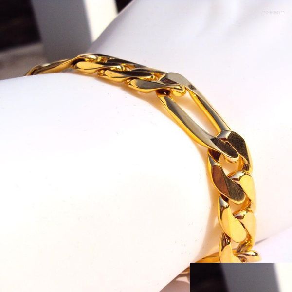 bangle bangle 10mm fine thick miami figaro link bracelet chain made mens womens 18 k solid gold filled authentic finish drop deliver dhenb, Black
bangle bangle 10mm fine thick miami figaro link bracelet chain made mens womens 18 k solid gold filled authentic finish drop deliver dhenb, Black