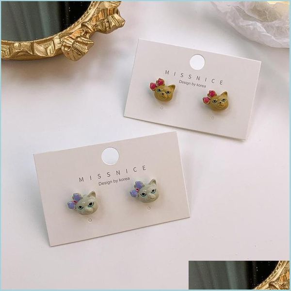 stud stud 2021 korean sweet girl creative cute cartoon bow cat earrings personality fashion womens jewelry accessories drop delivery dheq4, Golden;silver
stud stud 2021 korean sweet girl creative cute cartoon bow cat earrings personality fashion womens jewelry accessories drop delivery dheq4, Golden;silver