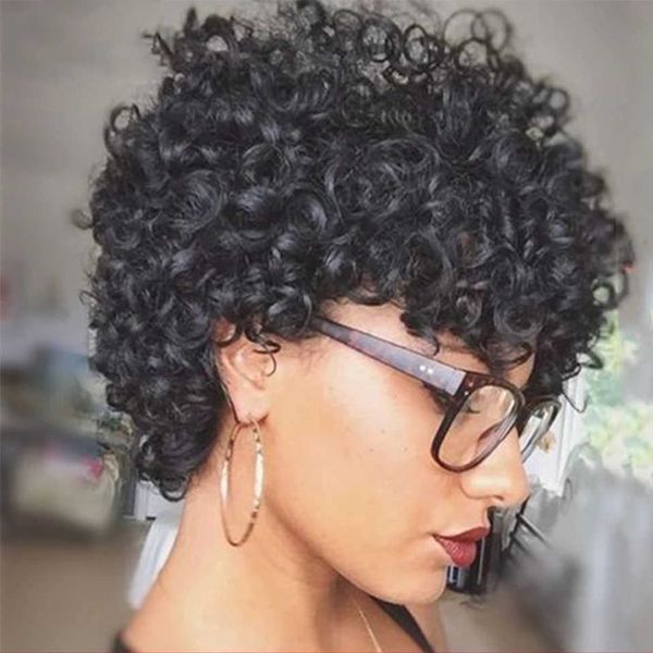 headwear accessories short cute pixie brazilian kinky hair wig women's afro curly hair bob wig for summer
headwear accessories short cute pixie brazilian kinky hair wig women's afro curly hair bob wig for summer