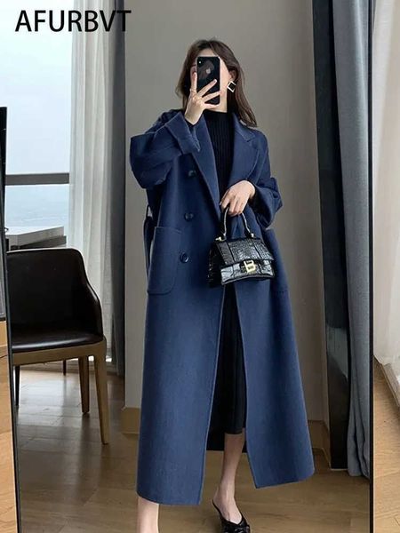 women's fur faux fur 2022 women coat outerwear winter clothing fashion warm woolen blends female x long elegant double breasted woolen, Black
women's fur faux fur 2022 women coat outerwear winter clothing fashion warm woolen blends female x long elegant double breasted woolen, Black