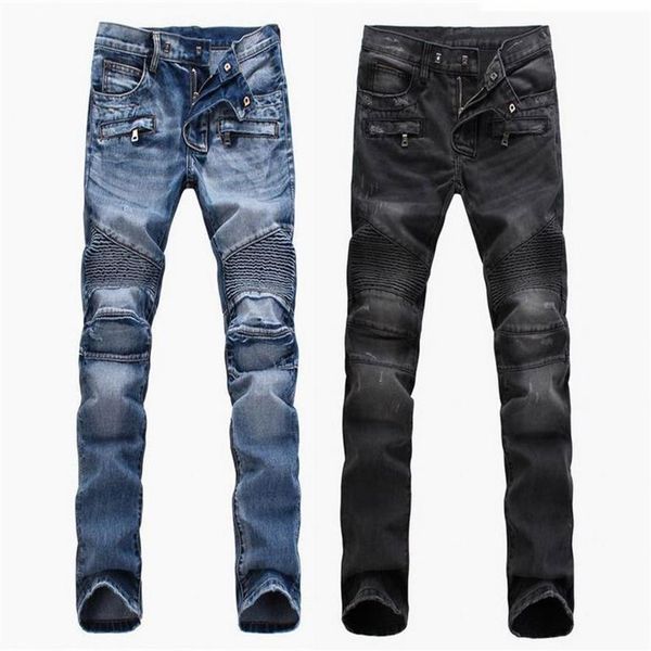 fashion men's foreign trade light blue black jeans pants motorcycle biker men washing to do the old fold men trousers casual 2884
fashion men's foreign trade light blue black jeans pants motorcycle biker men washing to do the old fold men trousers casual 2884