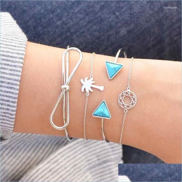 bangle bangle miss jq 4pcs/set sier bangles for women adjustable with blue triangle stone charm beach party jewelry drop delivery bra dh0jr, Black
bangle bangle miss jq 4pcs/set sier bangles for women adjustable with blue triangle stone charm beach party jewelry drop delivery bra dh0jr, Black